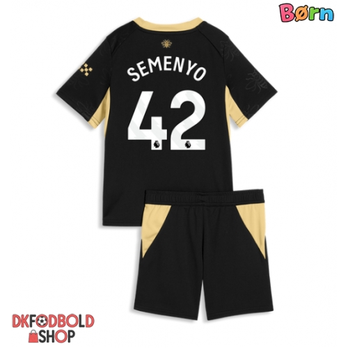 Manchester City Antoine Semenyo #42 Udebanesæt Børn 2026-27 Kort ærmer (+ korte bukser)